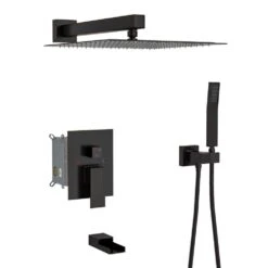 1-spray Dual 12 In. Wall Mount 1.8 GPM Shower Head And Handheld Shower Head In Oil-Rubbed Bronze