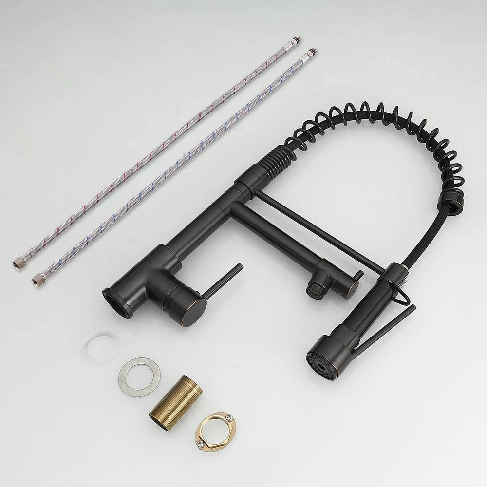 Commercial Kitchen Faucet With Pull Down Sprayer, Single Handle Single Lever Kitchen Sink Faucet 3 Commercial Kitchen Faucet With Pull Down Sprayer, Single Handle Single Lever Kitchen Sink Faucet - Image 3