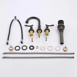 8 In. Widespread 2-Handle Bathroom Faucet With Drain Assembly In Oil Rubbed Bronze