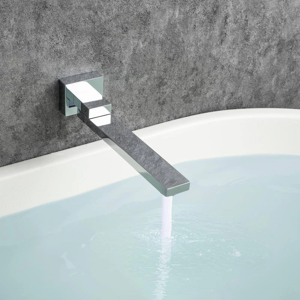 Single Handle 2-Spray 1.8 GPM Waterfall Bathtub Swivel Tub And Shower Faucet With Hand Shower In Polished Chrome 4 Single Handle 2-Spray 1.8 GPM Waterfall Bathtub Swivel Tub And Shower Faucet With Hand Shower In Polished Chrome - Image 4