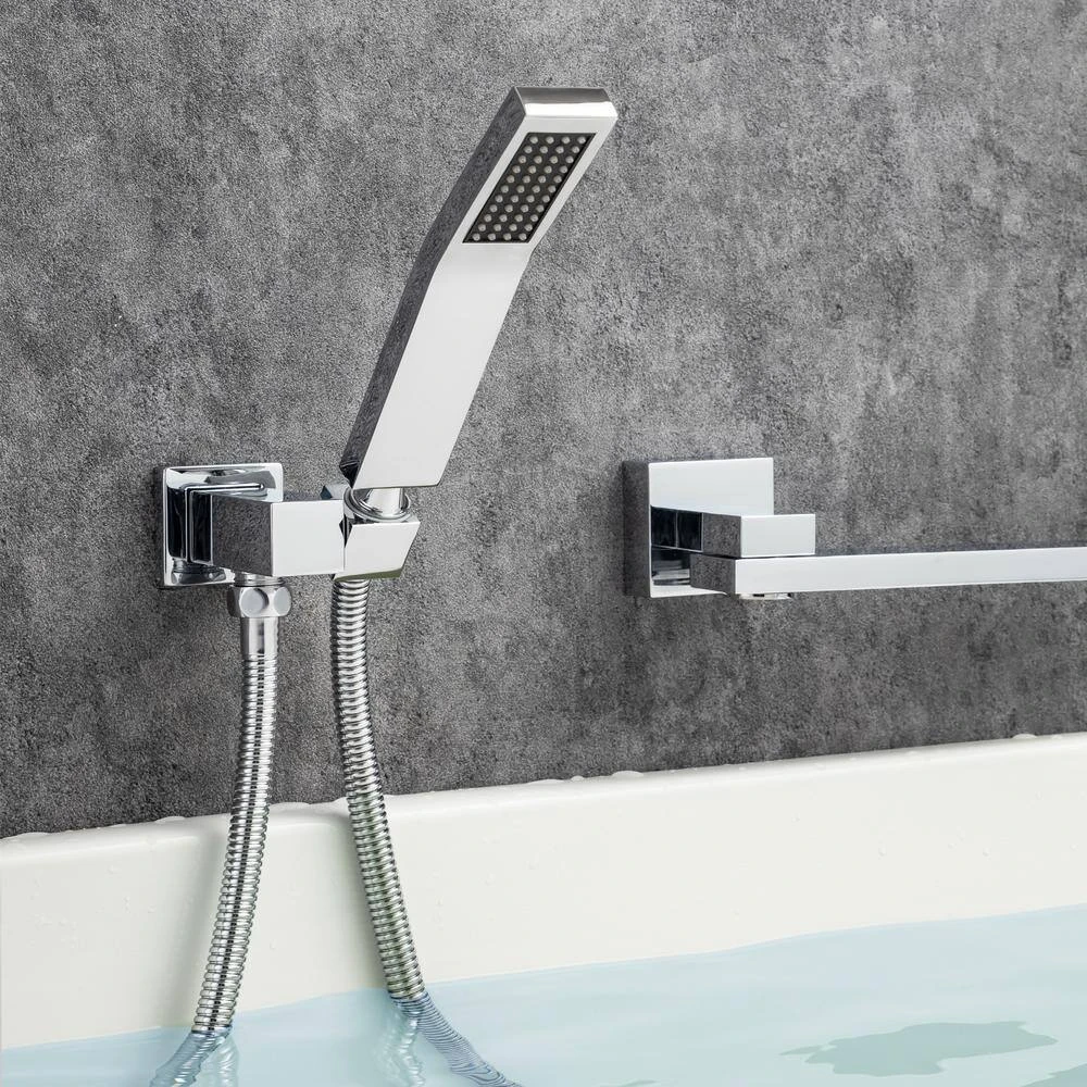 Single Handle 2-Spray 1.8 GPM Waterfall Bathtub Swivel Tub And Shower Faucet With Hand Shower In Polished Chrome 5 Single Handle 2-Spray 1.8 GPM Waterfall Bathtub Swivel Tub And Shower Faucet With Hand Shower In Polished Chrome - Image 5