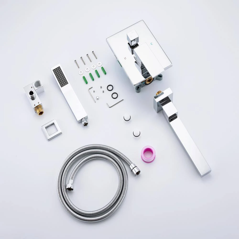 Single Handle 2-Spray 1.8 GPM Waterfall Bathtub Swivel Tub And Shower Faucet With Hand Shower In Polished Chrome 7 Single Handle 2-Spray 1.8 GPM Waterfall Bathtub Swivel Tub And Shower Faucet With Hand Shower In Polished Chrome - Image 7