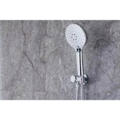 3-Spray Patterns With 2.5 GPM 10 In. Wall Mount Shower Set Dual Shower Heads With Handheld Spray In Polished Chrome -FURITURE SALE SHOP polished chrome dual shower heads w1194 d96202cp zq 1d 1000