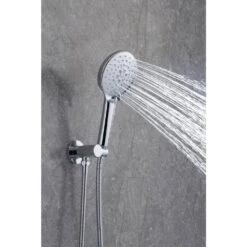 3-Spray Patterns With 2.5 GPM 10 In. Wall Mount Shower Set Dual Shower Heads With Handheld Spray In Polished Chrome -FURITURE SALE SHOP polished chrome dual shower heads w1194 d96202cp zq 76 1000