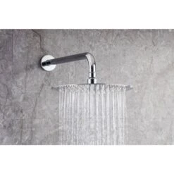 3-Spray Patterns With 2.5 GPM 10 In. Wall Mount Shower Set Dual Shower Heads With Handheld Spray In Polished Chrome -FURITURE SALE SHOP polished chrome dual shower heads w1194 d96202cp zq fa 1000