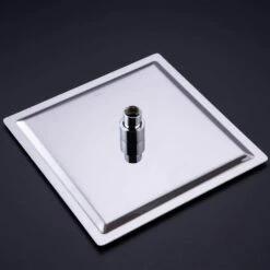 1-Spray Patterns With 2.5 GPM 10 In. Wall Mount Rain Fixed Shower Head In Polished Chrome (Valve Included) 16 1-Spray Patterns With 2.5 GPM 10 In. Wall Mount Rain Fixed Shower Head In Polished Chrome (Valve Included) -FURITURE SALE SHOP polished chrome fixed shower heads pzz 93101 cp zq 1f 1000