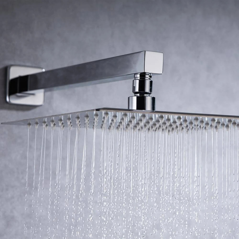 1-Spray Patterns With 2.5 GPM 10 In. Wall Mount Rain Fixed Shower Head In Polished Chrome (Valve Included) 10 1-Spray Patterns With 2.5 GPM 10 In. Wall Mount Rain Fixed Shower Head In Polished Chrome (Valve Included) - Image 10