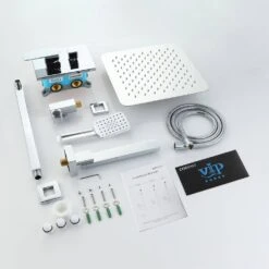 Single-Handle 3-Spray Patterns Anti-scald Shower Fixtures With Rough-In Pressure Balanced Valve In Polished Chrome 13 Single-Handle 3-Spray Patterns Anti-scald Shower Fixtures With Rough-In Pressure Balanced Valve In Polished Chrome -FURITURE SALE SHOP polished chrome shower faucets w1194 d98102cp kxc 76 1000