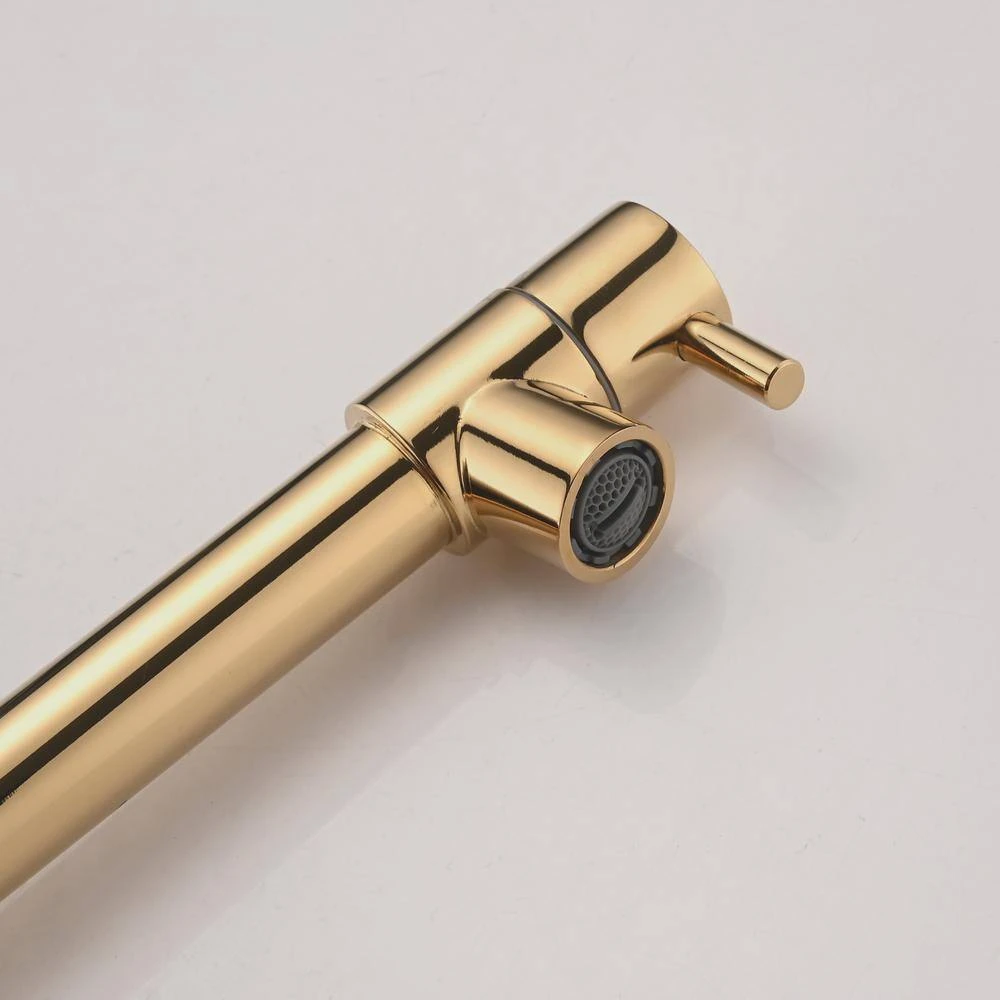 Single Handle Pull Down Sprayer Kitchen Faucet In Polished Gold 3 Single Handle Pull Down Sprayer Kitchen Faucet In Polished Gold - Image 3