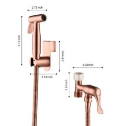 Bidet Sprayer For Toilet, Handheld Cloth Diaper Sprayer In Rose Gold -FURITURE SALE SHOP rose gold tahanbath bidet faucets y w2287 p152754 44 1000