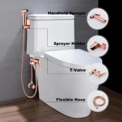Single-Handle Bidet Faucet With Handle In Rose Gold -FURITURE SALE SHOP rose gold tahanbath bidet faucets z th fx0020 1f 1000
