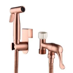 Single-Handle Bidet Faucet With Handle In Rose Gold