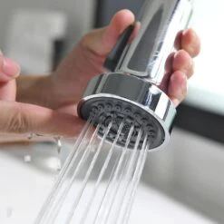 Single Handle Deck Mount Pull Down Sprayer Kitchen Faucet In Silver -FURITURE SALE SHOP siver pull down kitchen faucets q xy 289c 45 fa 1000