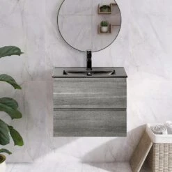 18 In. W X 19 In. H Bath Vanity In Gray With MDF Vanity Top In Black With Black Basin (1*Sink) 19 18 In. W X 19 In. H Bath Vanity In Gray With MDF Vanity Top In Black With Black Basin (1*Sink) -FURITURE SALE SHOP tahanbath bathroom vanities with tops q xuyan k2152 b 31 1000