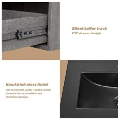 18 In. W X 19 In. H Bath Vanity In Gray With MDF Vanity Top In Black With Black Basin (1*Sink) 14 18 In. W X 19 In. H Bath Vanity In Gray With MDF Vanity Top In Black With Black Basin (1*Sink) -FURITURE SALE SHOP tahanbath bathroom vanities with tops q xuyan k2152 b 4f 1000