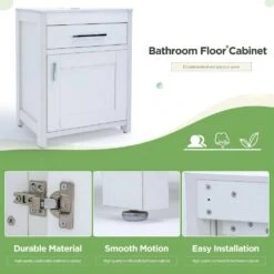 18 In. W Bathroom Modern Pedestal Vanity, Sink Storage Cabinet -FURITURE SALE SHOP tahanbath bathroom vanities with tops q xuyan k2160wh 4f 1000