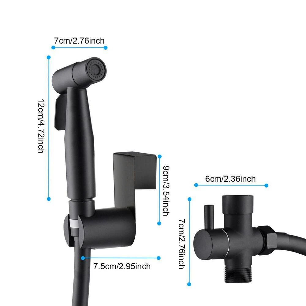 Bidet Sprayer For Toilet Bidet Attachment Handheld Cloth Diaper Sprayer In Black 4 Bidet Sprayer For Toilet Bidet Attachment Handheld Cloth Diaper Sprayer In Black - Image 4