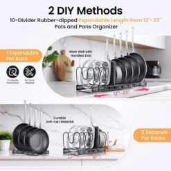 Expandable Pot Lid Organizer, Pots And Pans Lid Rack Drawer Organizer, Adjustable Pot Lid Holders For Cabinet, Clearance -FURITURE SALE SHOP tahanbath kitchenware dividers z d0102xf65jx 4f 1000