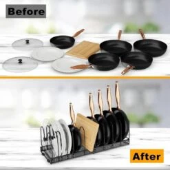 Expandable Pot Lid Organizer, Pots And Pans Lid Rack Drawer Organizer, Adjustable Pot Lid Holders For Cabinet, Clearance -FURITURE SALE SHOP tahanbath kitchenware dividers z d0102xf65jx 66 1000