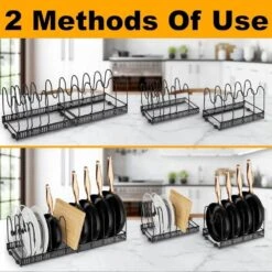 Expandable Pot Lid Organizer, Pots And Pans Lid Rack Drawer Organizer, Adjustable Pot Lid Holders For Cabinet, Clearance -FURITURE SALE SHOP tahanbath kitchenware dividers z d0102xf65jx d4 1000