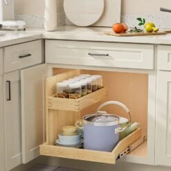 22.5"x21" 2-Tier Soft-Close Left Pull-Out Organizer With U-Bracket: Kitchen & Bathroom Under-Sink Storage -FURITURE SALE SHOP tahanbath pull out cabinet drawers z t3210p277245 4f 1000