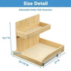 22.5"x21" 2-Tier Soft-Close Left Pull-Out Organizer With U-Bracket: Kitchen & Bathroom Under-Sink Storage -FURITURE SALE SHOP tahanbath pull out cabinet drawers z t3210p277245 c3 1000