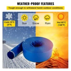 12.89 Ft 2" X 105' PVC Lay Flat Discharge Hose-Heavy Duty, Blue -FURITURE SALE SHOP tahanbath pvc schedule 40 pipe z t3342p298313 4f 1000