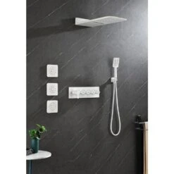 Concealed Installation Body Jet Shower Spa Square Massage Jets Spray Body Shower Bodyspray (3-Pieces) -FURITURE SALE SHOP tahanbath shower jets z w1272 57902 31 1000