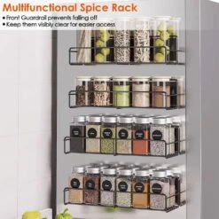 4-Pack Strong Magnetic Spice Rack Organizer-Fridge/Microwave Storage Shelves -FURITURE SALE SHOP tahanbath spice racks z d0102hga04g 44 1000