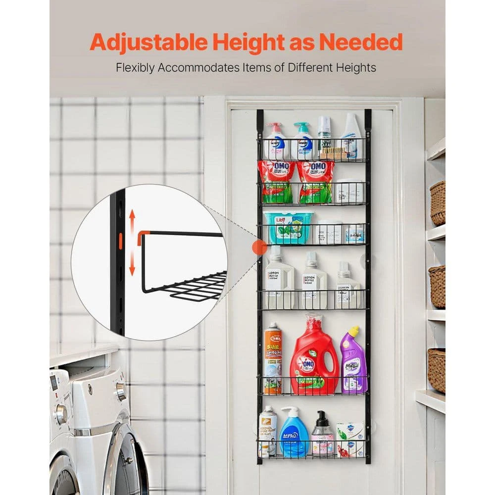 6-Tier Over The Door Pantry Organizer Hanging Storage Rack Adjustable Kitchen 6 6-Tier Over The Door Pantry Organizer Hanging Storage Rack Adjustable Kitchen - Image 6