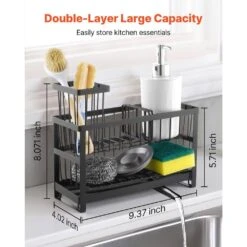 Kitchen Sink Caddy Organizer Sponge Holder For Kitchen Essentials Storage -FURITURE SALE SHOP tahanbath sponge holders sink caddies z d010275e19j 44 1000