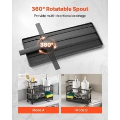 Kitchen Sink Caddy Organizer Sponge Holder For Kitchen Essentials Storage -FURITURE SALE SHOP tahanbath sponge holders sink caddies z d010275e19j 76 1000