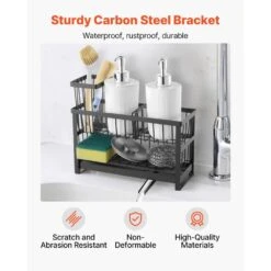 Kitchen Sink Caddy Organizer Sponge Holder For Kitchen Essentials Storage -FURITURE SALE SHOP tahanbath sponge holders sink caddies z d010275e19j fa 1000