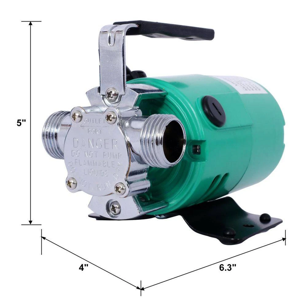 115V 330 GPH Water Transfer Pump Per Hour-Portable Electric Utility Pump With 6 Ft. Water Hose Kit, Green 5 115V 330 GPH Water Transfer Pump Per Hour-Portable Electric Utility Pump With 6 Ft. Water Hose Kit, Green - Image 5