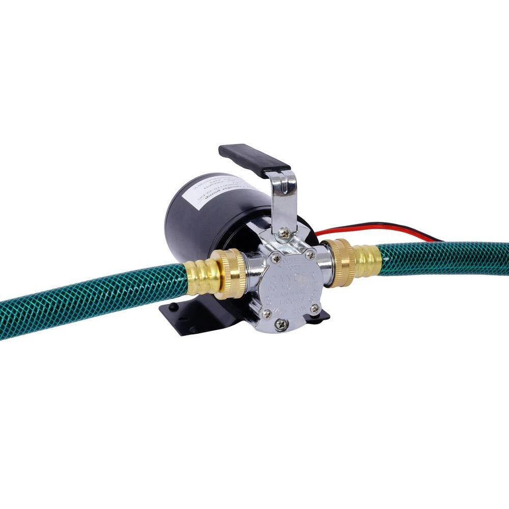 DC 12-Volt 1/10HP 330GPH Battery Powered Portable Electric Utility Sump Transfer Water Pump With Water Hose Kit Black 6 DC 12-Volt 1/10HP 330GPH Battery Powered Portable Electric Utility Sump Transfer Water Pump With Water Hose Kit Black - Image 6