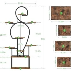 11.08 In. W X 31.90 In. D X 63 In. H Walnut MDF Freestanding Linen Cabinet With Plant Shelves In Multi-Colored -FURITURE SALE SHOP walnut black tahanbath linen cabinets ct xl p314624 c3 1000
