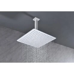 1-Spray Patterns 2.5 GPM Ceiling Mount Fixed Shower Head In White 11 1-Spray Patterns 2.5 GPM Ceiling Mount Fixed Shower Head In White -FURITURE SALE SHOP white fixed shower heads z w928100981 44 1000