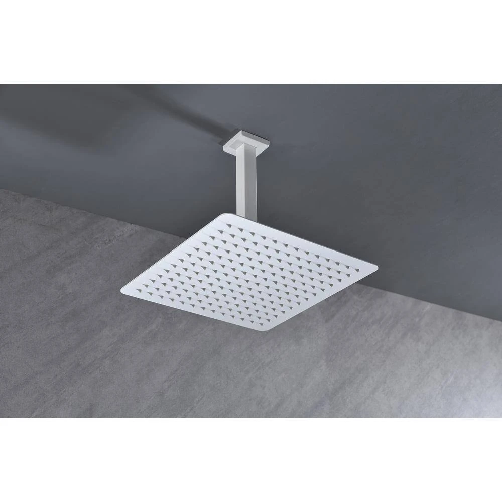 1-Spray Patterns 2.5 GPM Ceiling Mount Fixed Shower Head In White 6 1-Spray Patterns 2.5 GPM Ceiling Mount Fixed Shower Head In White - Image 6