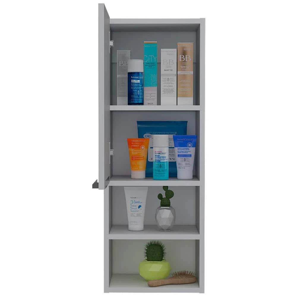 11.80 In. W X 10.00 In. D X 10.00 In. H Bathroom Storage Wall Cabinet In White 5 11.80 In. W X 10.00 In. D X 10.00 In. H Bathroom Storage Wall Cabinet In White - Image 5