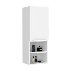 11.81 In. W X 10.04 In. D X 32.17 In. H Bathroom Storage Wall Cabinet In White -FURITURE SALE SHOP white tahanbath bathroom wall cabinets z b092122814 44 1000