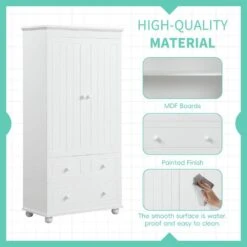 15.80 In. Wx 30.60 In. D X 62.70 In. H Bathroom Storage Wall Cabinet In White -FURITURE SALE SHOP white tahanbath bathroom wall cabinets z n725p183256k fa 1000