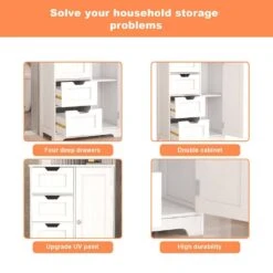 11.81 In. W X 22.50 In. D X 32.68 In. H Bathroom Storage Wall Cabinet In White -FURITURE SALE SHOP white tahanbath bathroom wall cabinets z w28222278 1f 1000