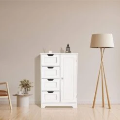 11.81 In. W X 22.50 In. D X 32.68 In. H Bathroom Storage Wall Cabinet In White -FURITURE SALE SHOP white tahanbath bathroom wall cabinets z w28222278 31 1000