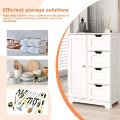 11.81 In. W X 22.50 In. D X 32.68 In. H Bathroom Storage Wall Cabinet In White -FURITURE SALE SHOP white tahanbath bathroom wall cabinets z w28222278 44 1000