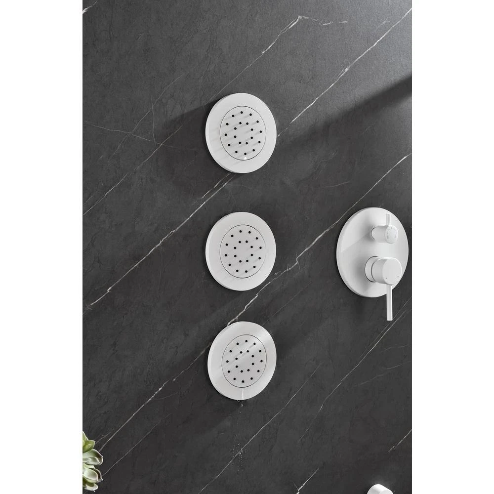 Single-Handle Claw Foot Tub Faucet With Hand Shower Body Shower Bodyspray (White - 3pcs) In. White 6 Single-Handle Claw Foot Tub Faucet With Hand Shower Body Shower Bodyspray (White - 3pcs) In. White - Image 6