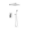 2-Handle Claw Foot Tub Faucet With Hand Shower In. White