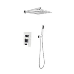2-Handle Claw Foot Tub Faucet With Hand Shower In. White