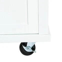 White Kitchen Cart With Rubber Wood Drop-Leaf Countertop, 3 Drawers, Cabinet Storage And 5 Wheels 21 White Kitchen Cart With Rubber Wood Drop-Leaf Countertop, 3 Drawers, Cabinet Storage And 5 Wheels -FURITURE SALE SHOP white tahanbath kitchen carts z wf298028aaw 66 1000