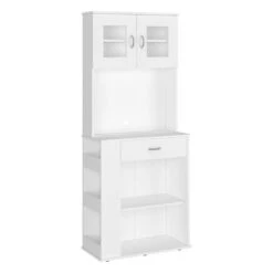 27.50 In. W X 13.70 In. D X 66.90 In. H White Particle Board Freestanding Linen Cabinet With 2 Storage Shelves In White 9 27.50 In. W X 13.70 In. D X 66.90 In. H White Particle Board Freestanding Linen Cabinet With 2 Storage Shelves In White -FURITURE SALE SHOP white tahanbath linen cabinets ct xl 120774 4f 1000
