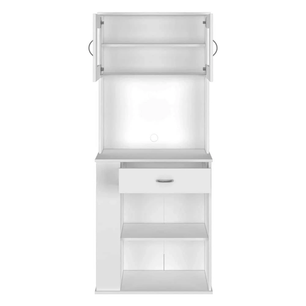 27.50 In. W X 13.70 In. D X 66.90 In. H White Particle Board Freestanding Linen Cabinet With 2 Storage Shelves In White 1 27.50 In. W X 13.70 In. D X 66.90 In. H White Particle Board Freestanding Linen Cabinet With 2 Storage Shelves In White